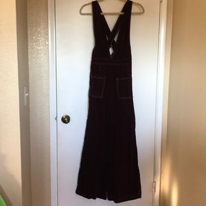 Burgundy corduroy jumpsuit